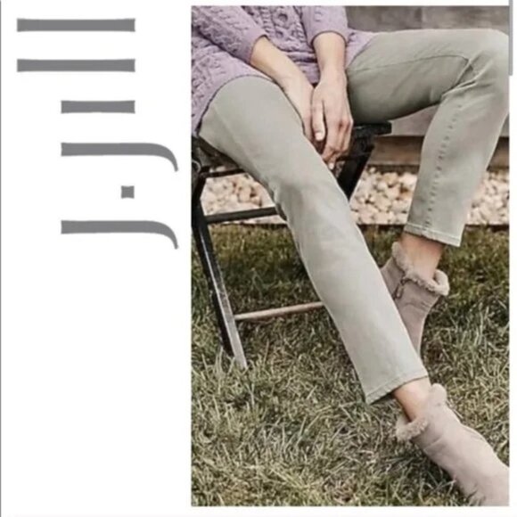 J Jill Women's Authentic Fit Slim Ankle Denim Jean‎ Pant Gray Size 12 P - Picture 1 of 8